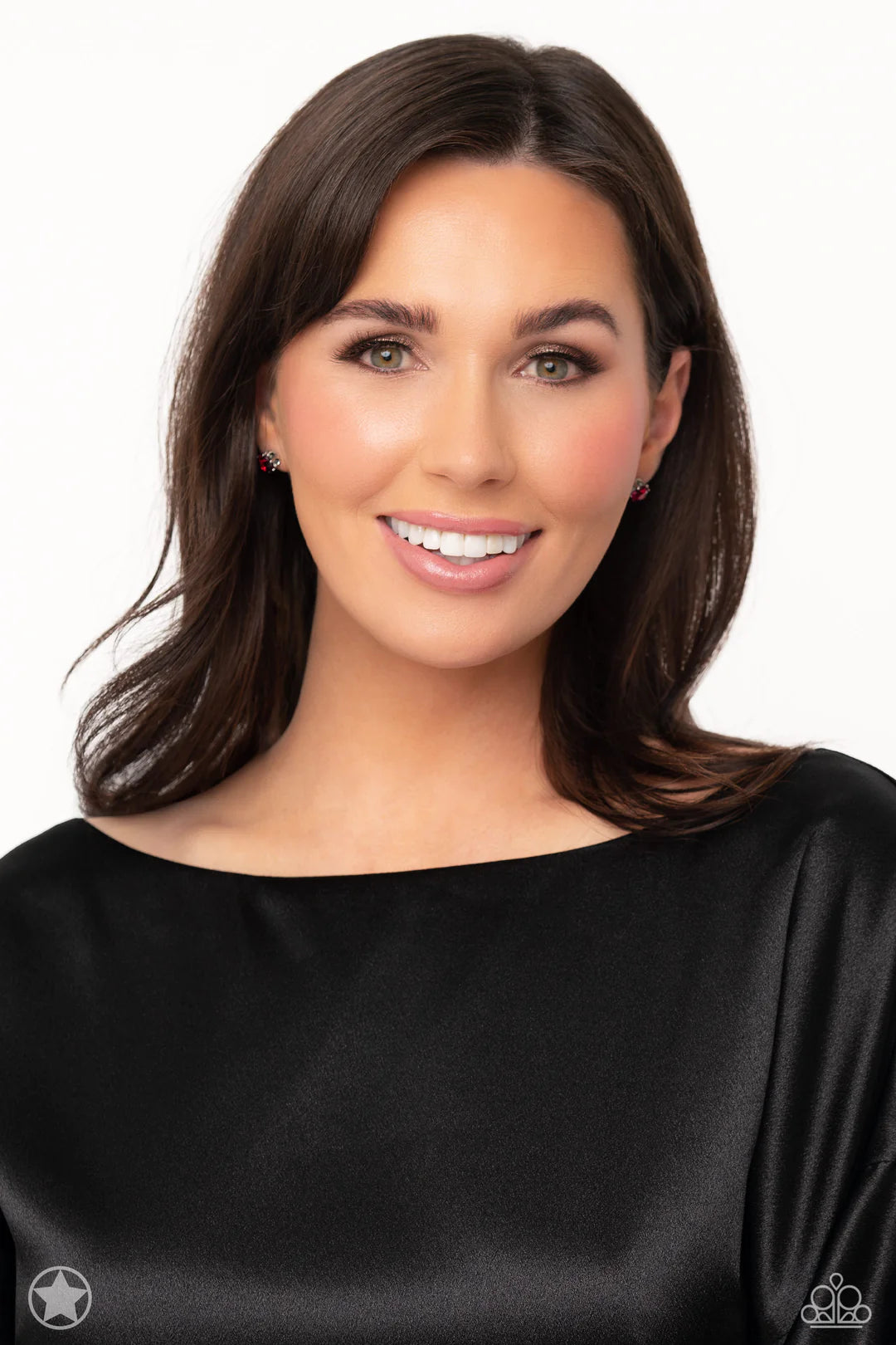 Paparazzi Accessories Just In Timeless - Pink A sparkling fuchsia rhinestone is nestled inside a classic silver frame for a timeless look. Earring attaches to a standard post fitting. Sold as one pair of post earrings. Jewelry