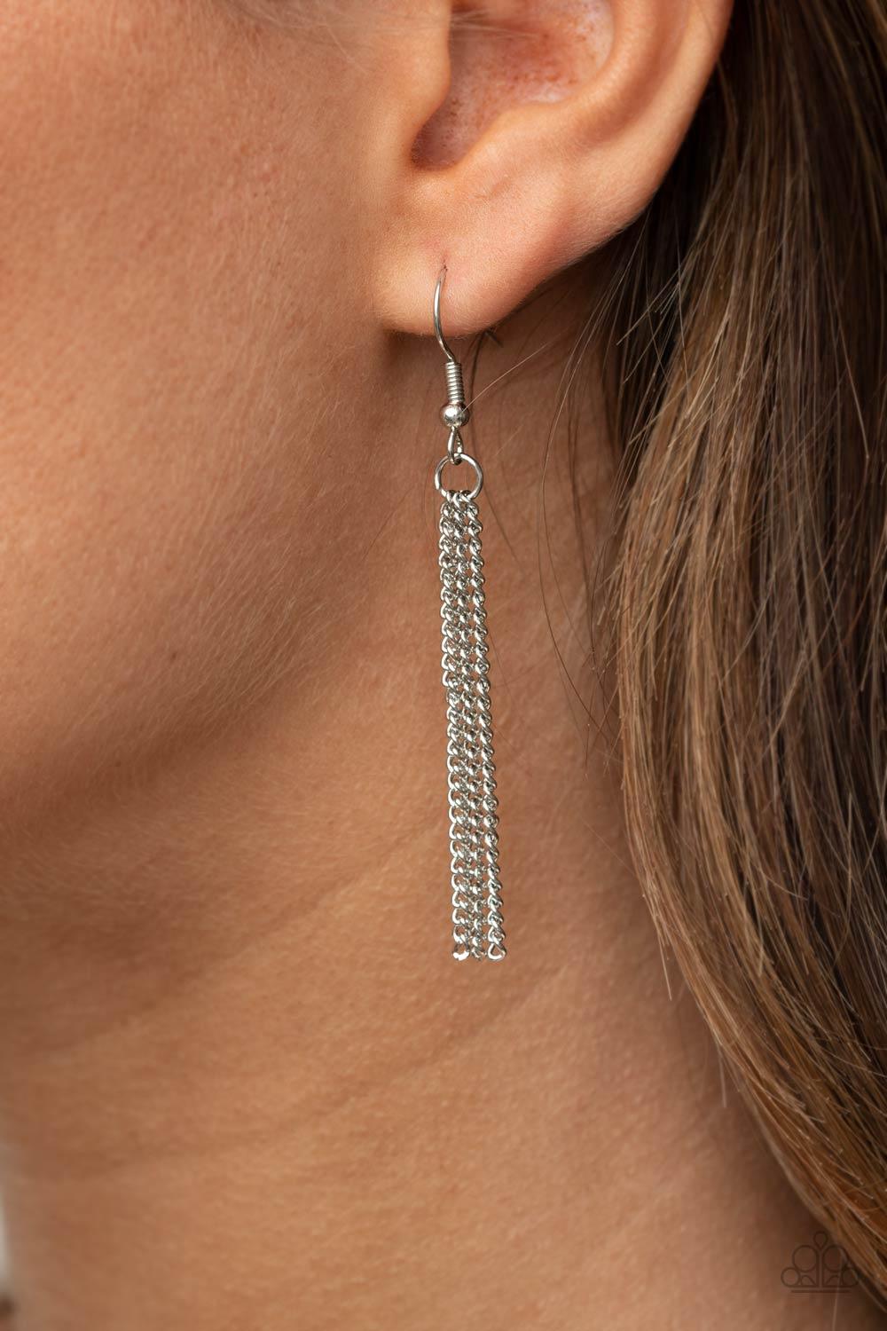 Paparazzi Accessories Joy Of Motherhood - Silver Stamped in a heart and the word, "Mother," a glistening silver plate is suspended by a classic silver chain below the collar, creating a whimsy sentimental pendant. Features an adjustable clasp closure. Sol