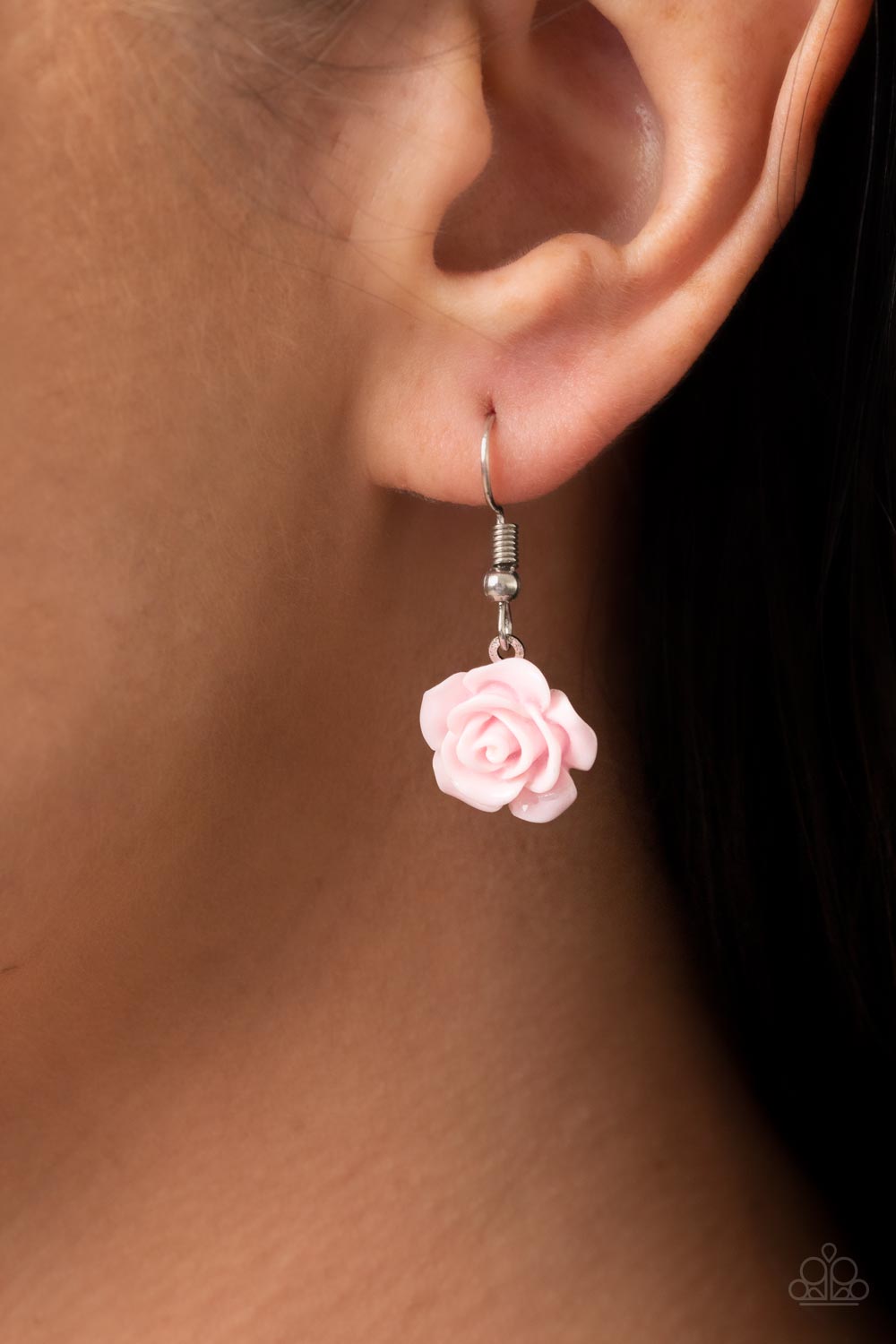 Paparazzi Accessories PRIMROSE and Pretty - Pink A dainty collection of primrose and floral Pale Rosette frames delicately connect below the collar, blooming into a seasonal centerpiece. Features an adjustable clasp closure. Sold as one individual necklac