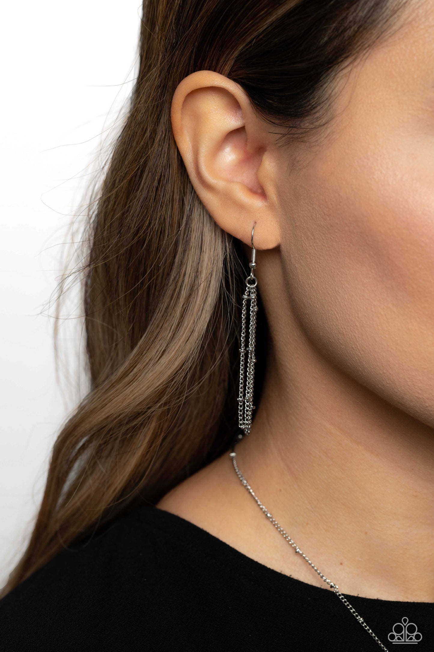 Paparazzi Accessories Mama MVP - Silver Infused with dainty silver studs on a dainty silver chain, a silver rectangular plate is stamped with the phrase "mama all day every day," for a monochromatic, minimalistic tribute. Features an adjustable clasp clos