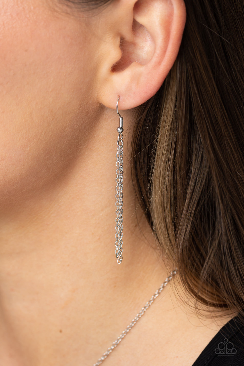 Paparazzi Accessories Leave Your Initials - Silver - T Etched in linear texture, a silver letter "T" hovers below the collar from a dainty silver chain, for a sentimentally simple design. Features an adjustable clasp closure. Sold as one individual neckla
