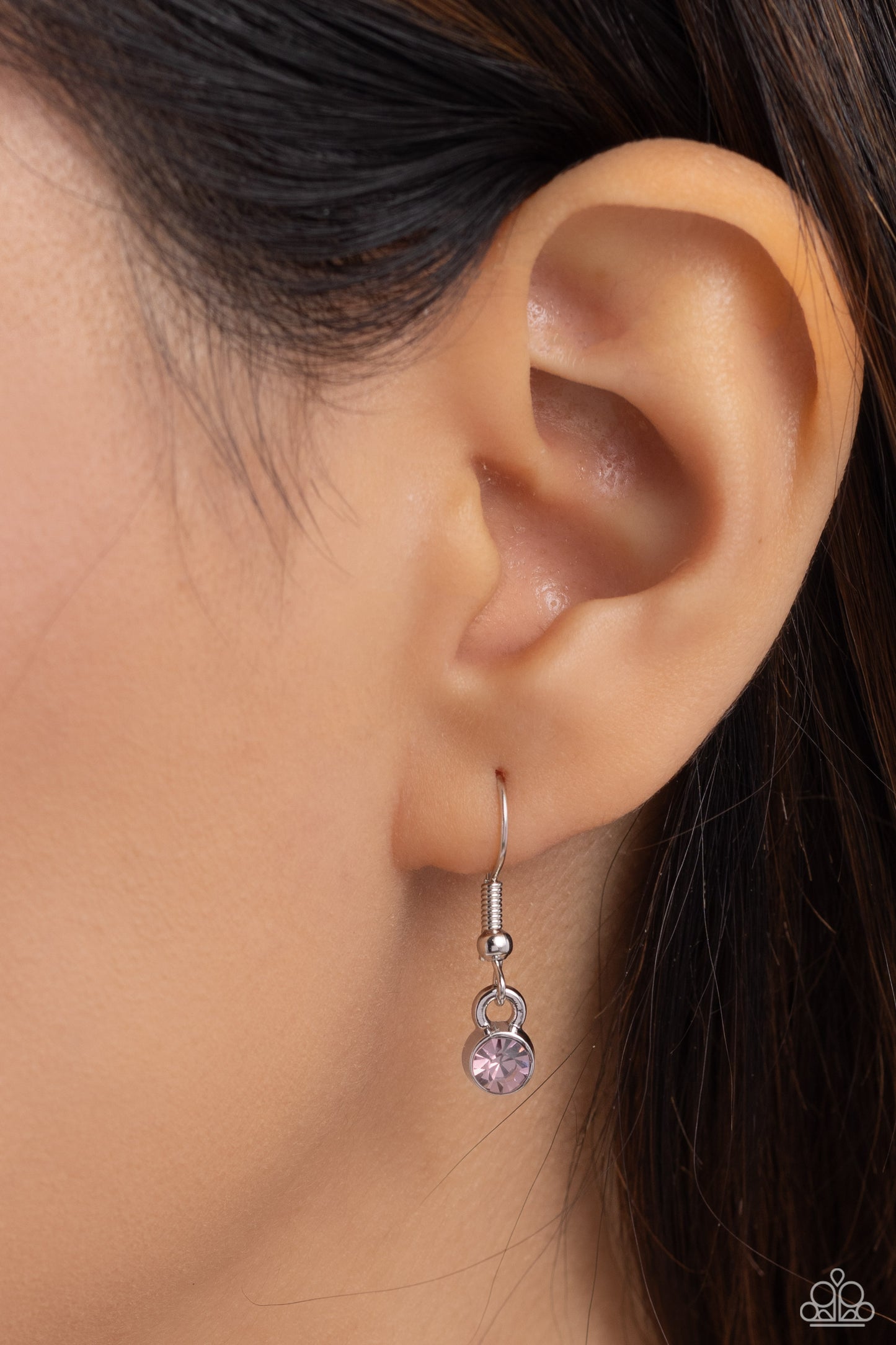 Paparazzi Accessories Spring Showcase - Purple Purple cat's eye stone petals bloom from silver stud centers, linking into various sizes of ethereal blossoms below the collar on a dainty silver chain. Silver-studded petals bloom from blue iridescent rhines