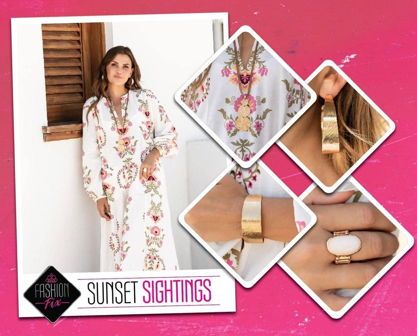 Paparazzi Accessories Sunset Sitings: FF September 2021 Trendsetters are sure to gravitate towards the accessories found in the Sunset Sightings collection. Featuring more drastic designs, bold colors, and funky combinations found outside the box, the pie
