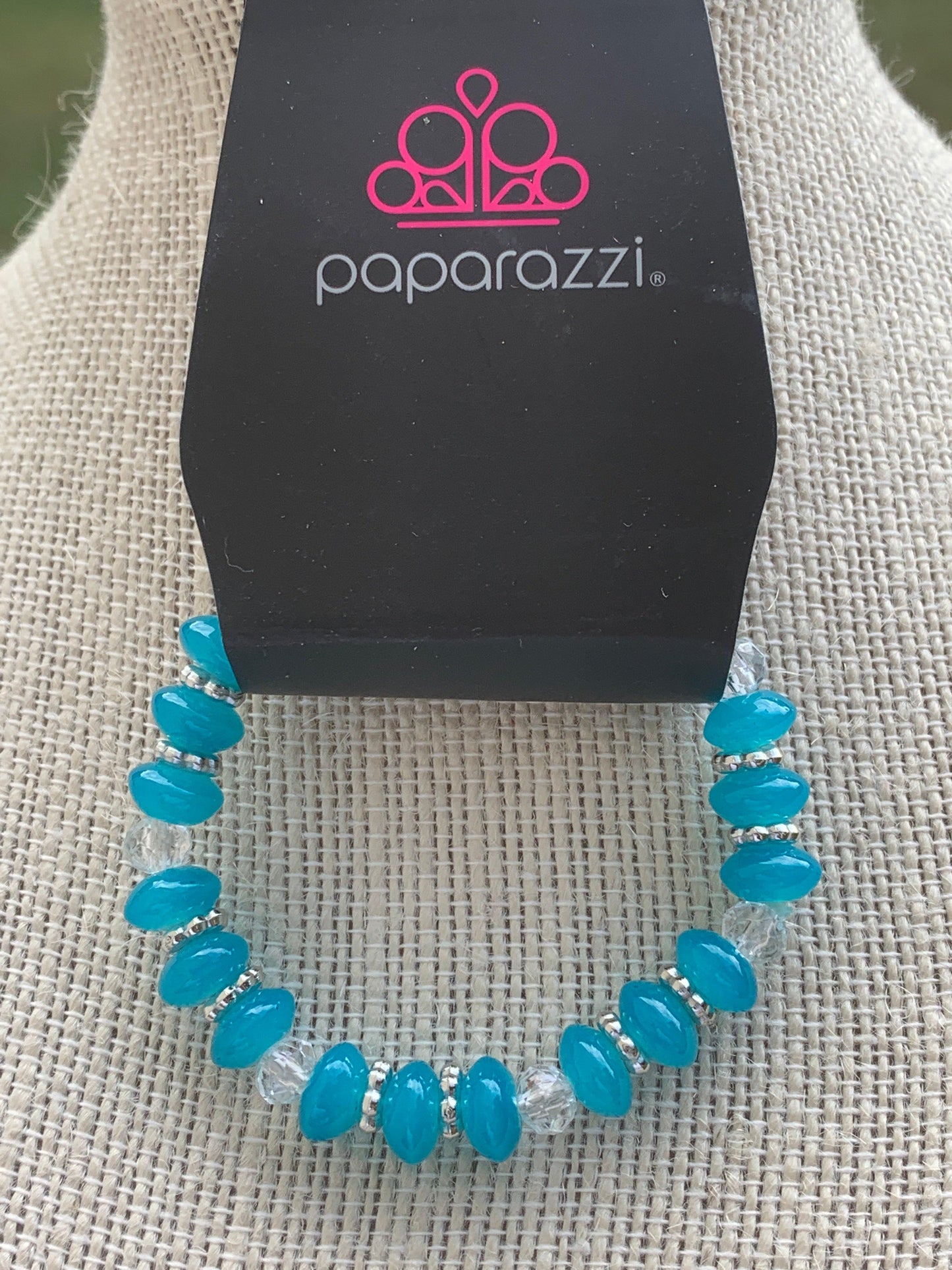 Paparazzi Accessories Starlet Shimmer Bracelet: #5 - Blue Turquoise Blue Bracelet ONLY *Color Not Shown Jewelry