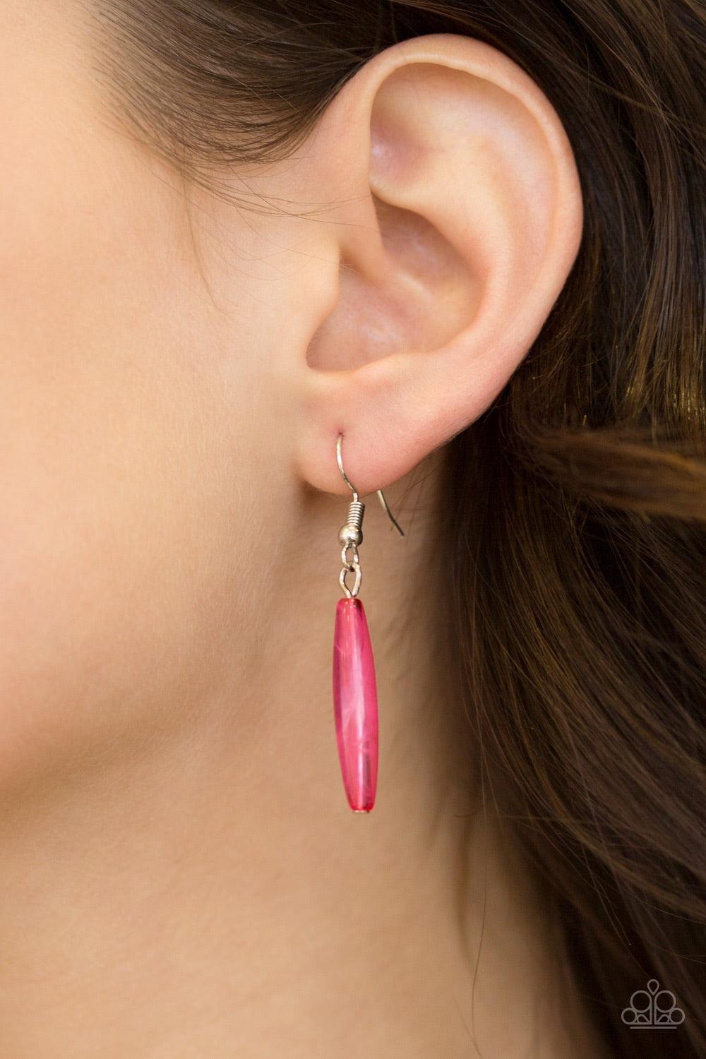 Paparazzi Accessories Speak of the DIVA - Pink A row of faceted pink beads swings above a row of opaque pink beads, creating fierce layers below the collar. Features an adjustable clasp closure. Jewelry