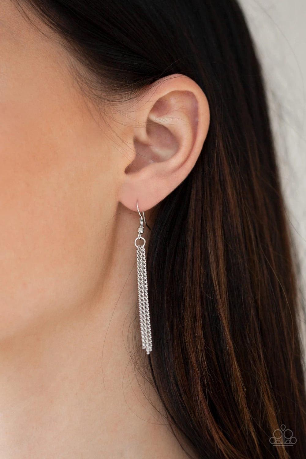 Paparazzi Accessories Sedona Solstice - Blue Chiseled into a tranquil teardrop, a refreshing turquoise stone is pressed into an ornate silver frame. The whimsical pendant swings from the bottom of a lengthened silver chain for a seasonal look. Features an