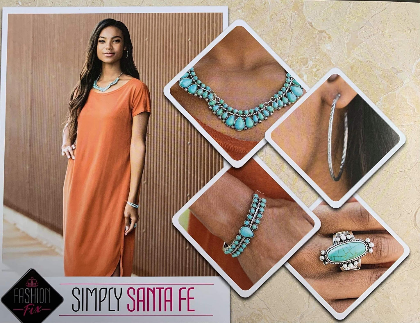 Paparazzi Accessories Simply Santa Fe: FF October 2020 Earthy, desert-inspired designs are what the Simply Santa Fe collection is all about. Natural stones, indigenous patterns, and vibrant colors of the Southwest are sprinkled throughout this trendy coll