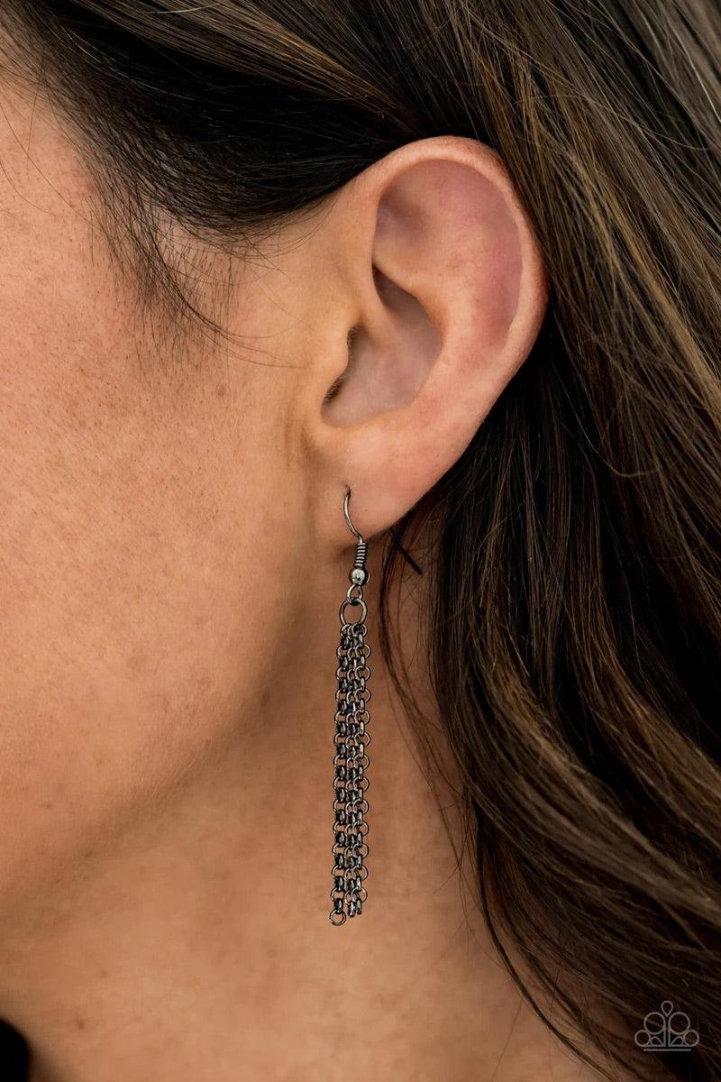Paparazzi Accessories Wish Upon a ROCK STAR - Multi A collision of round, square, emerald, and marquise cut oil spill rhinestones coalesce into a dazzling pendant below the collar for an edgy elegance. Features an adjustable clasp closure. Sold as one ind