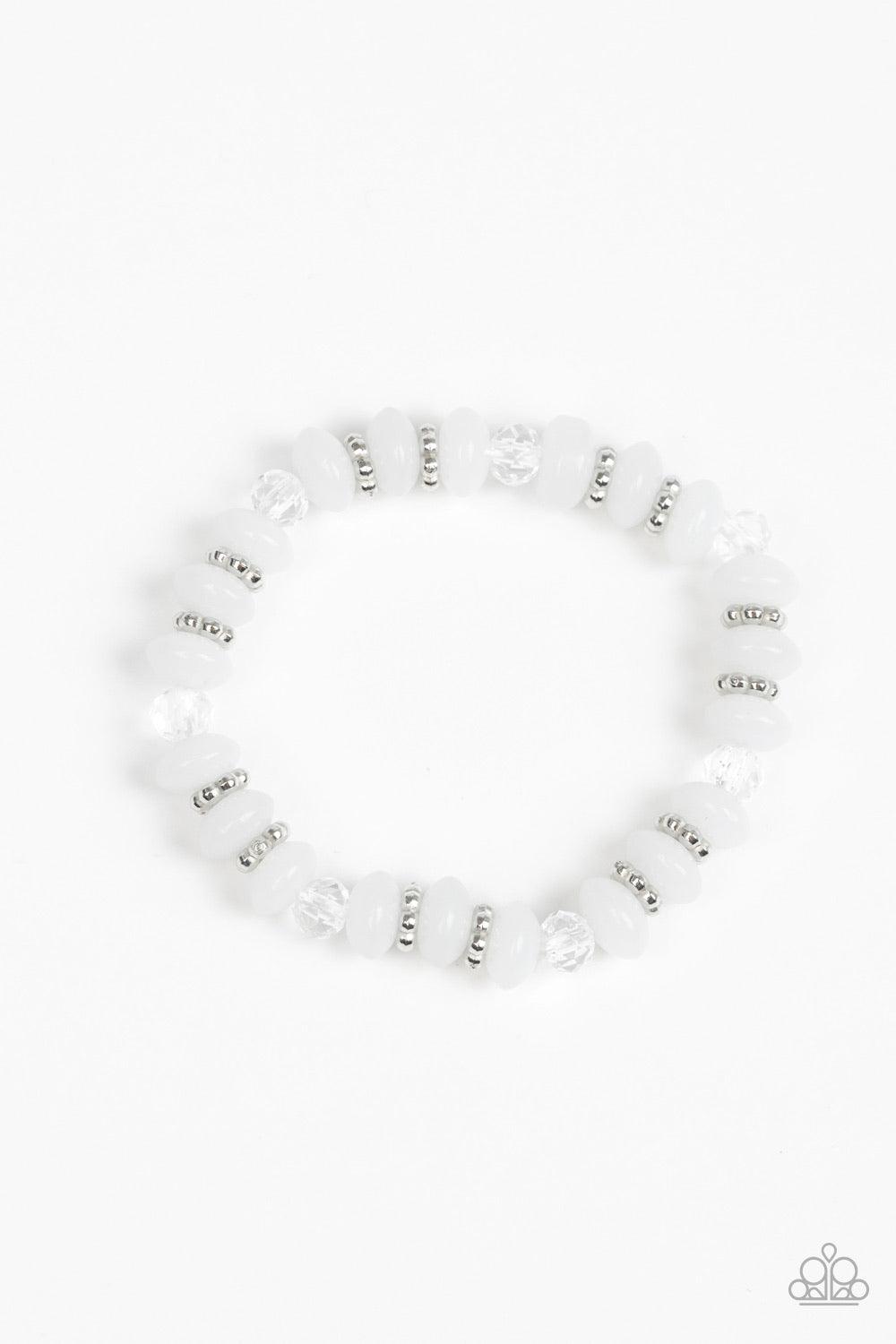 Paparazzi Accessories Starlet Shimmer Bracelet: #5 ~White White Bracelet ONLY