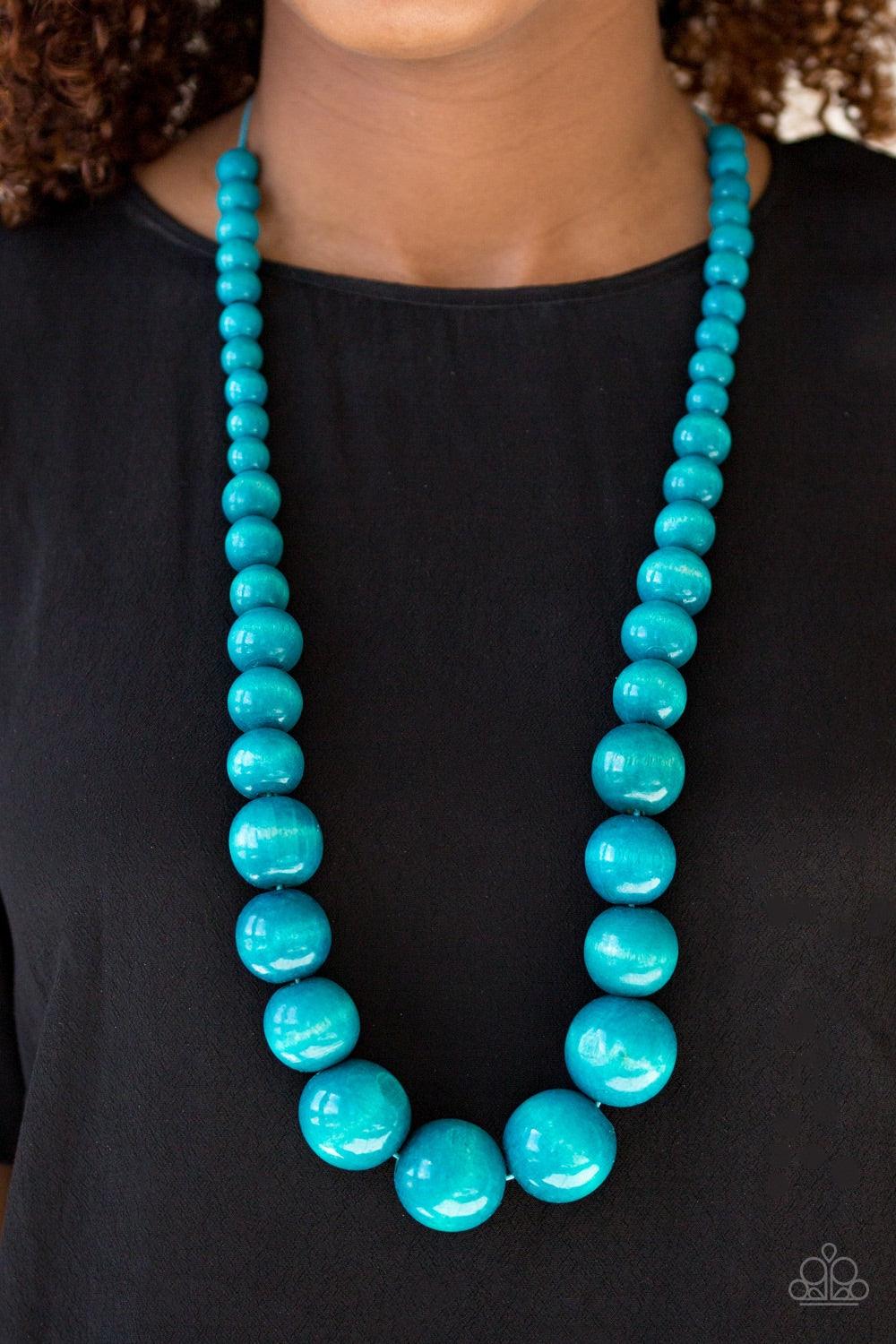 Paparazzi Accessories Effortlessly Everglades - Blue Gradually increasing in size near the center, refreshing blue wooden beads are threaded along a blue string for a summery look. Features an adjustable sliding knot closure. Jewelry
