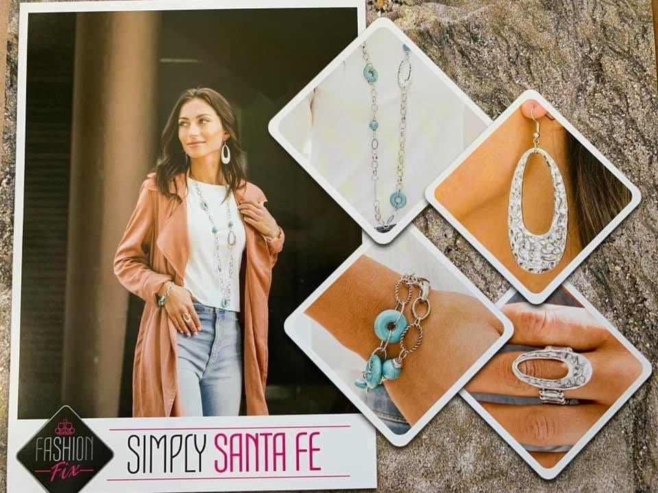 Paparazzi Accessories Simply Santa Fe : FF September 2019 Earthy, desert-inspired designs are what the Simply Santa Fe collection is all about. Natural stones, indigenous patterns, and vibrant colors of the Southwest are sprinkled throughout this trendy c