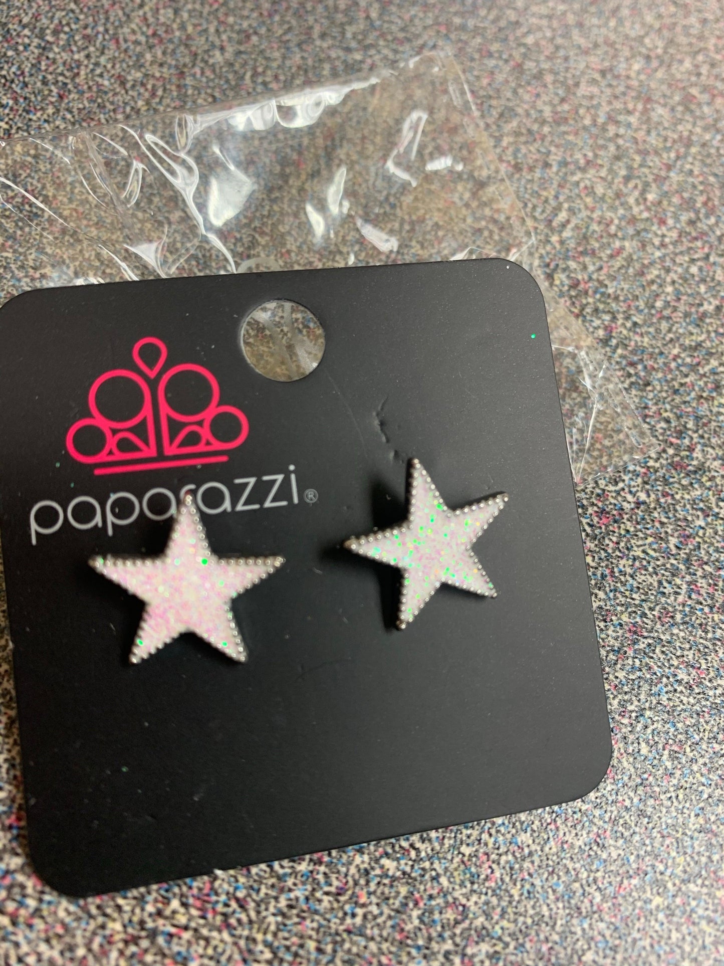 Paparazzi Accessories Starlet Shimmer Earrings: #6 - White Jewelry
