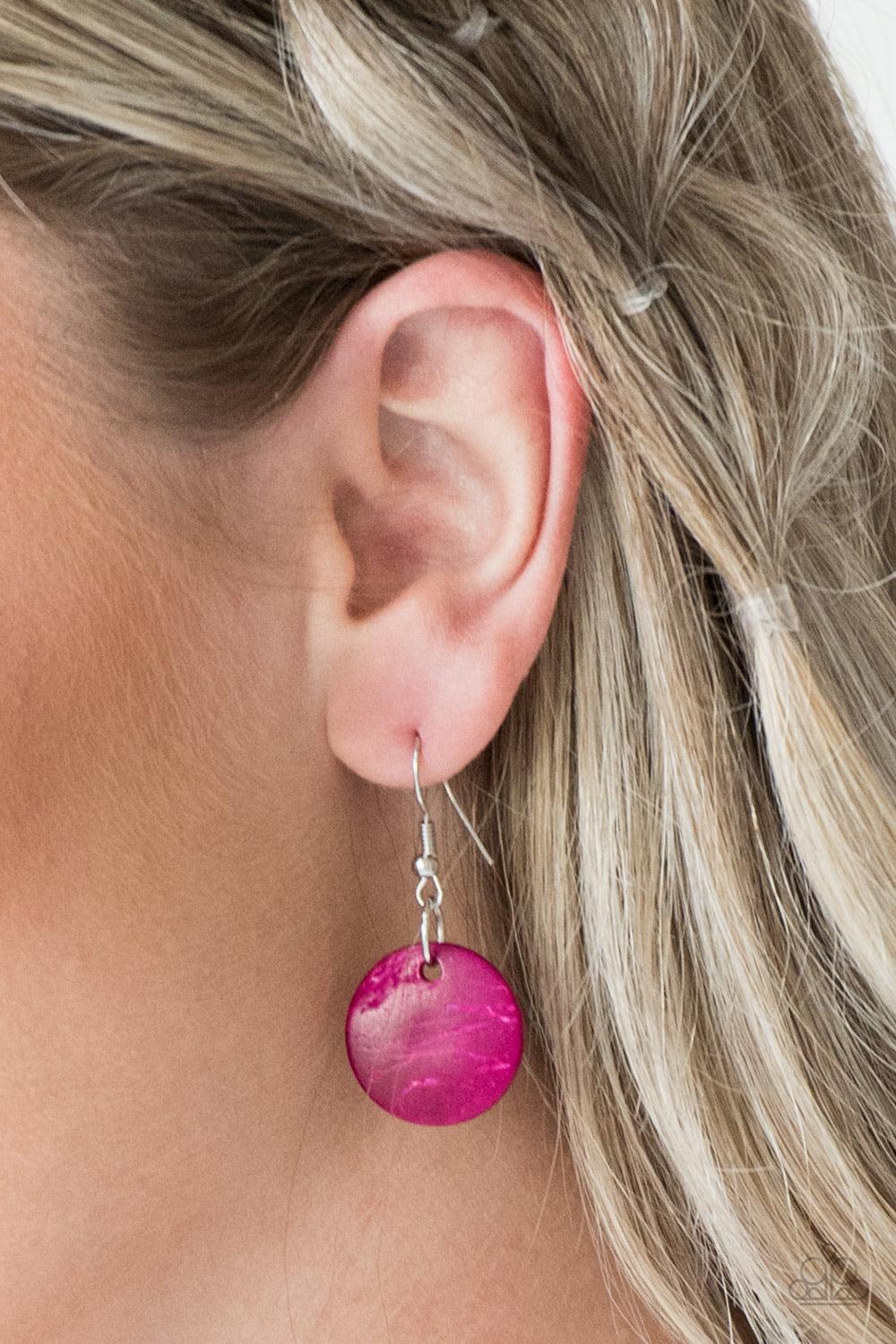 Paparazzi Accessories Wonderfully Walla Walla - Pink Shiny brown cording knots around mismatched pink wooden beads, creating vivacious layers. Features a button loop closure. Jewelry