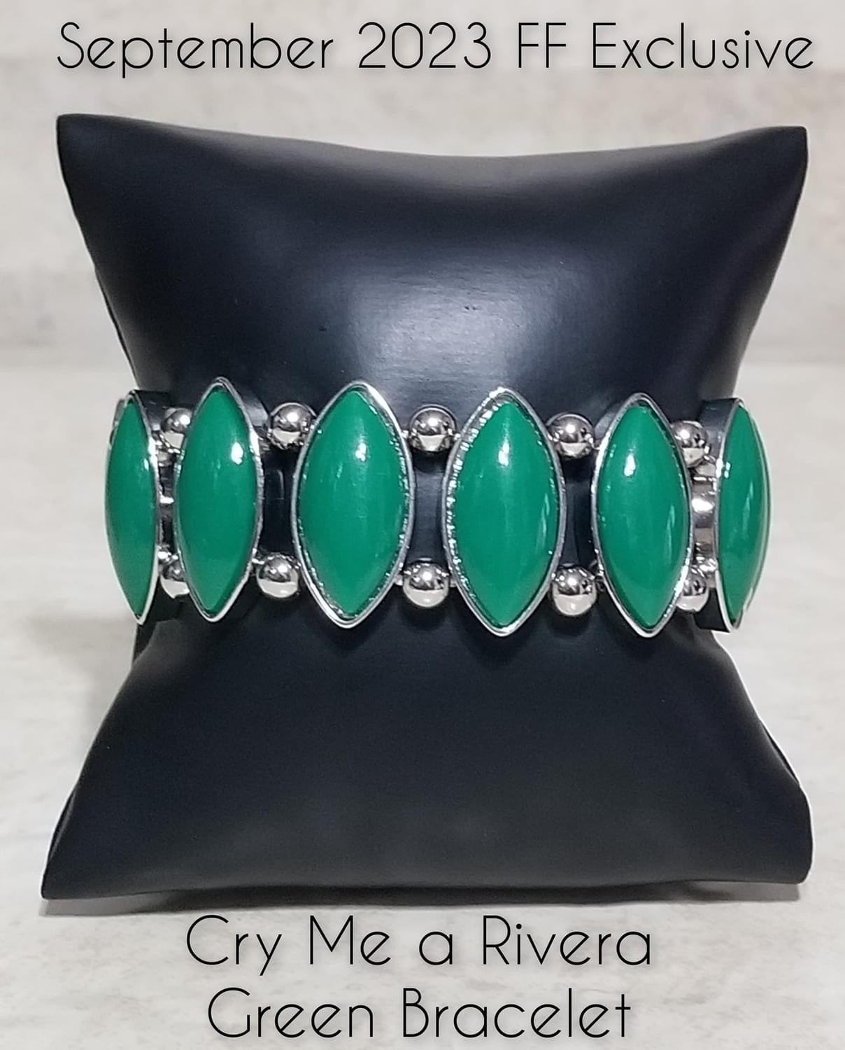 Paparazzi Accessories Cry Me a Rivera - Green Fashion Fix Exclusive September Stylist Picks Jewelry