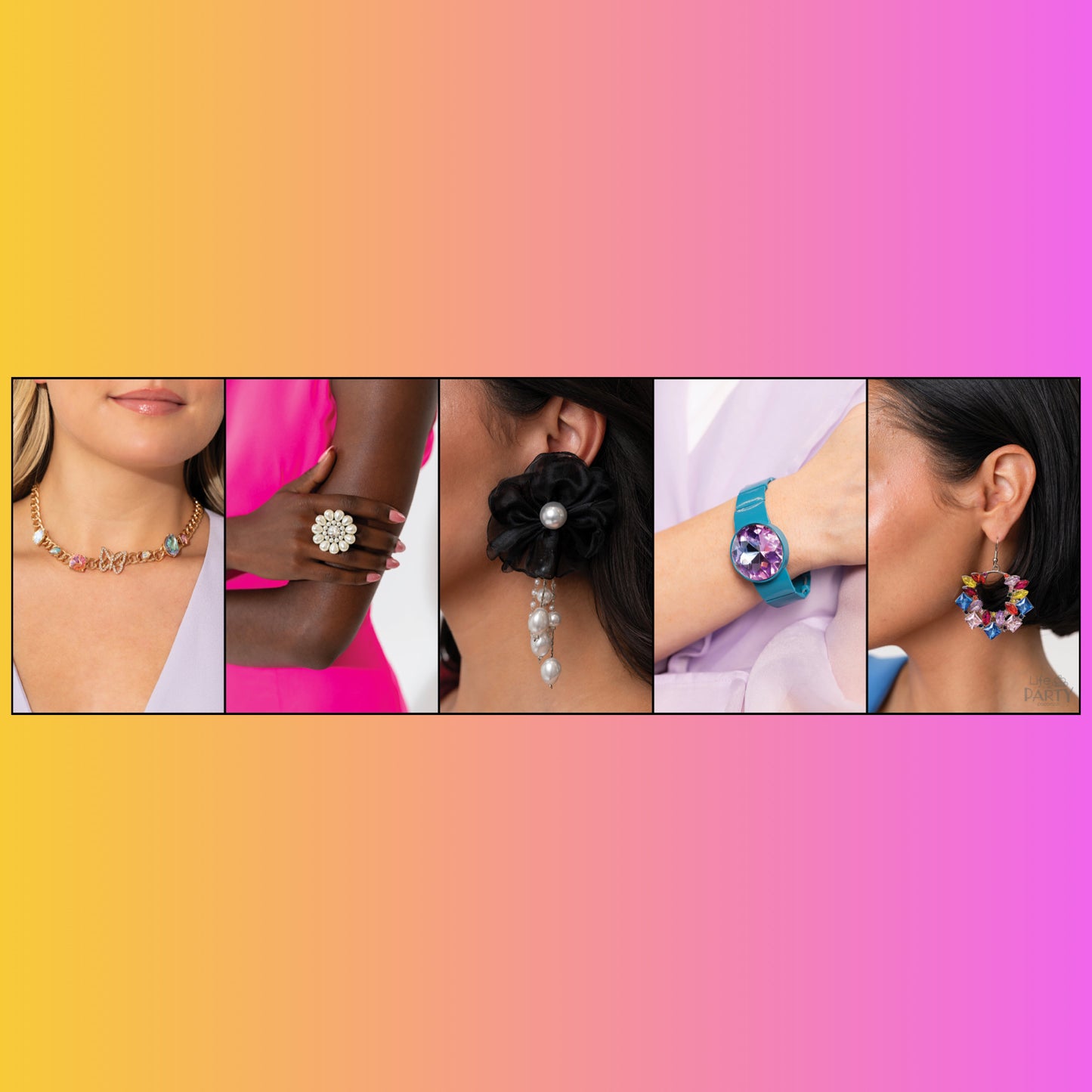 Paparazzi Accessories September 2023 Life of The Party September 2023 LOP Preview Pack of All 5 Exclusive Pieces Includes one of each Life of the Party exclusive accessory for September 2023. Jewelry