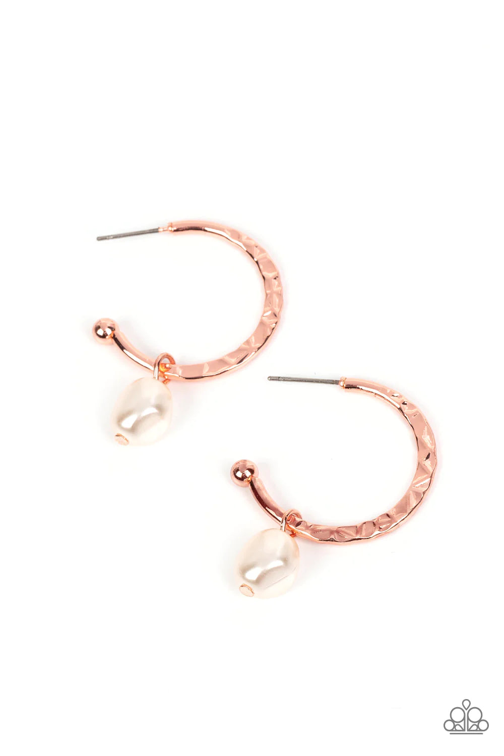 Paparazzi Accessories GLAM Overboard - Copper Attached to an antiqued silver chain, a strand of faceted silver beads are threaded along an invisible wire below the collar. The gritty beads give way to a silver beaded tassel featuring textured silver frame