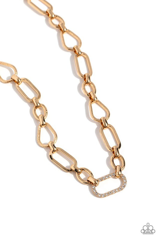 Paparazzi Accessories Sentimental Sequence - Gold Selfie September Exclusive Jewelry