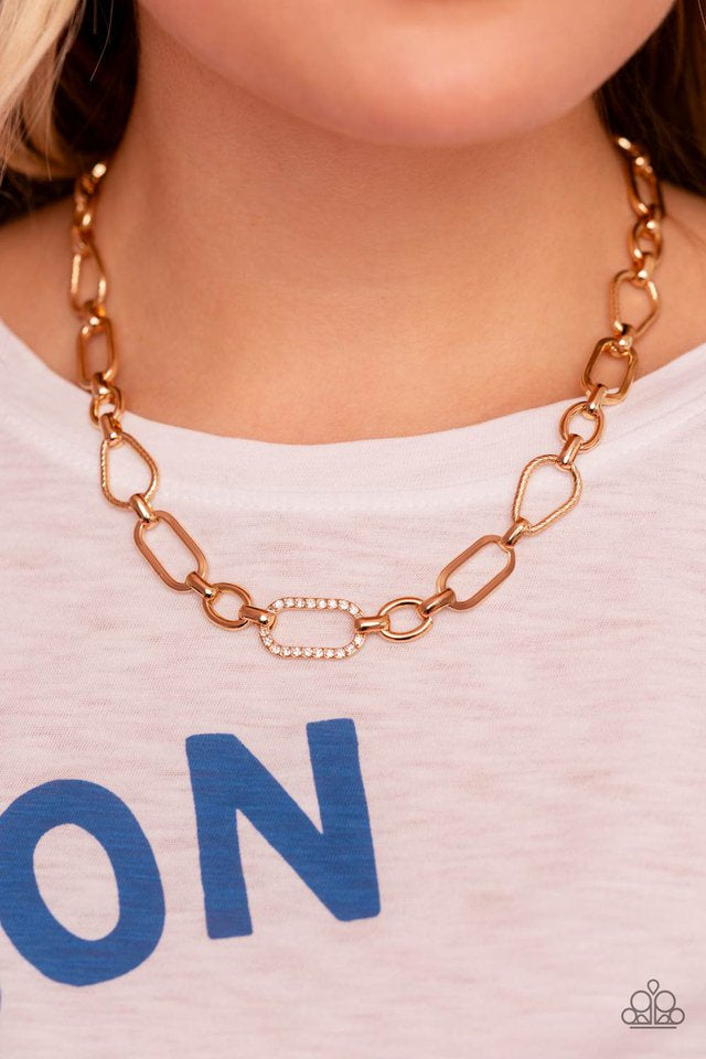 Paparazzi Accessories Sentimental Sequence - Gold Selfie September Exclusive Jewelry