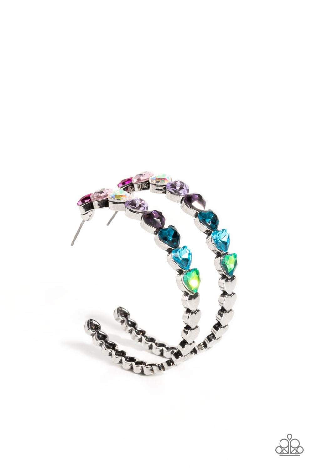 Paparazzi Accessories June 2023 Life Of Party June 2023 LOP Preview Pack of All 5 Exclusive Pieces Includes one of each Life of the Party exclusive accessory for June 2023: Necklace: "Classy Couture - WhiteHoop Earring: "Hypnotic Heart Attack - Multi" Nec