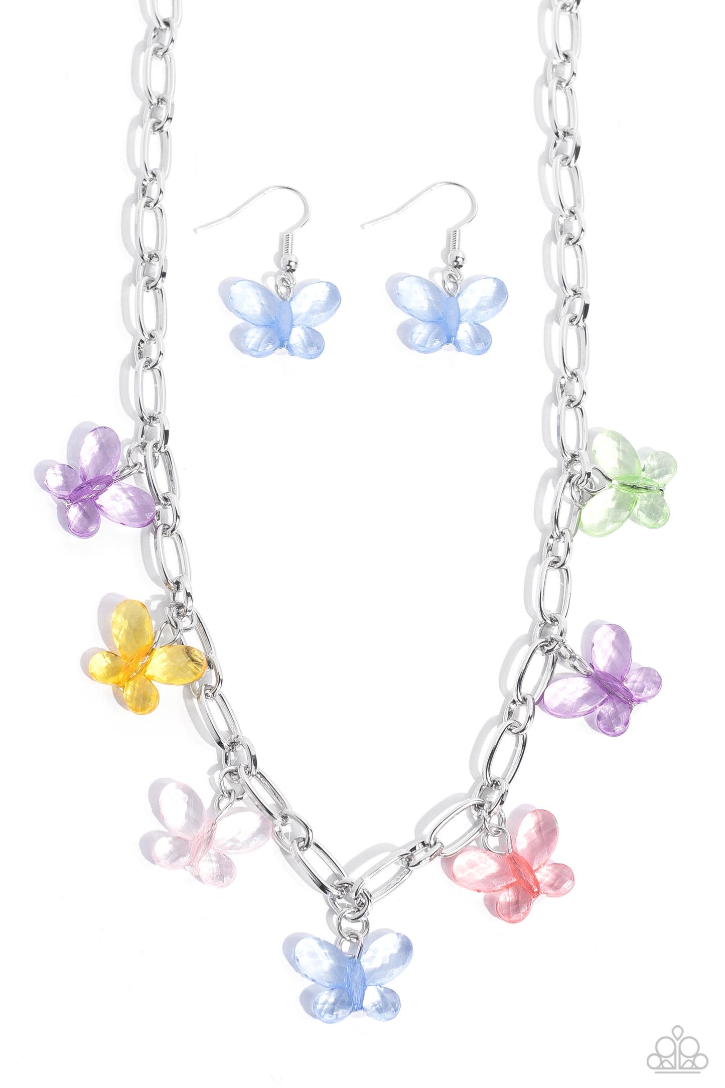 Paparazzi Accessories Summer Party Complete Pack - 2023 Paparazzi Accessories: 2023 Summer Party Pack includes one of the following: Mardi Gras Mayhem - Purple Necklace Emerald Energy - Blue Necklace Butterfly Balance - Multi Necklace Slice of Summer - Ye