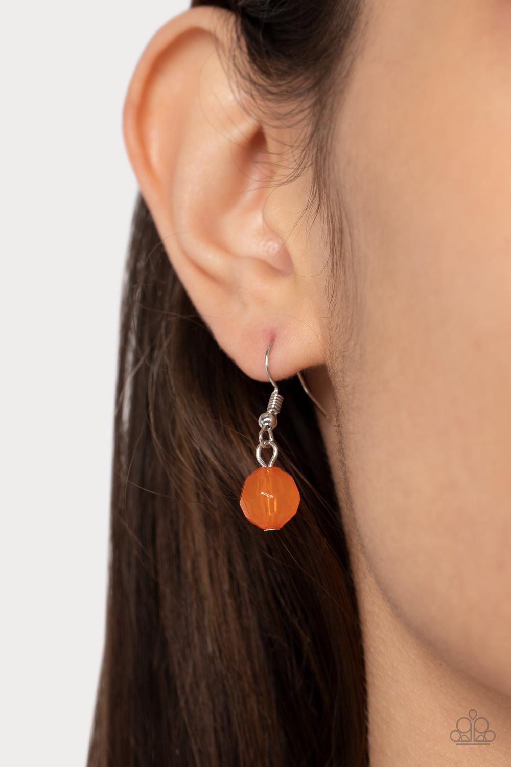 Paparazzi Accessories Tropical Trove - Purple Faceted strands of opaque orange and Olive Branch crystal-like beads give way to a colorful assortment of oversized blue and plum crystal-like accents. Shiny silver beads adorn the hearty layers, adding a dash