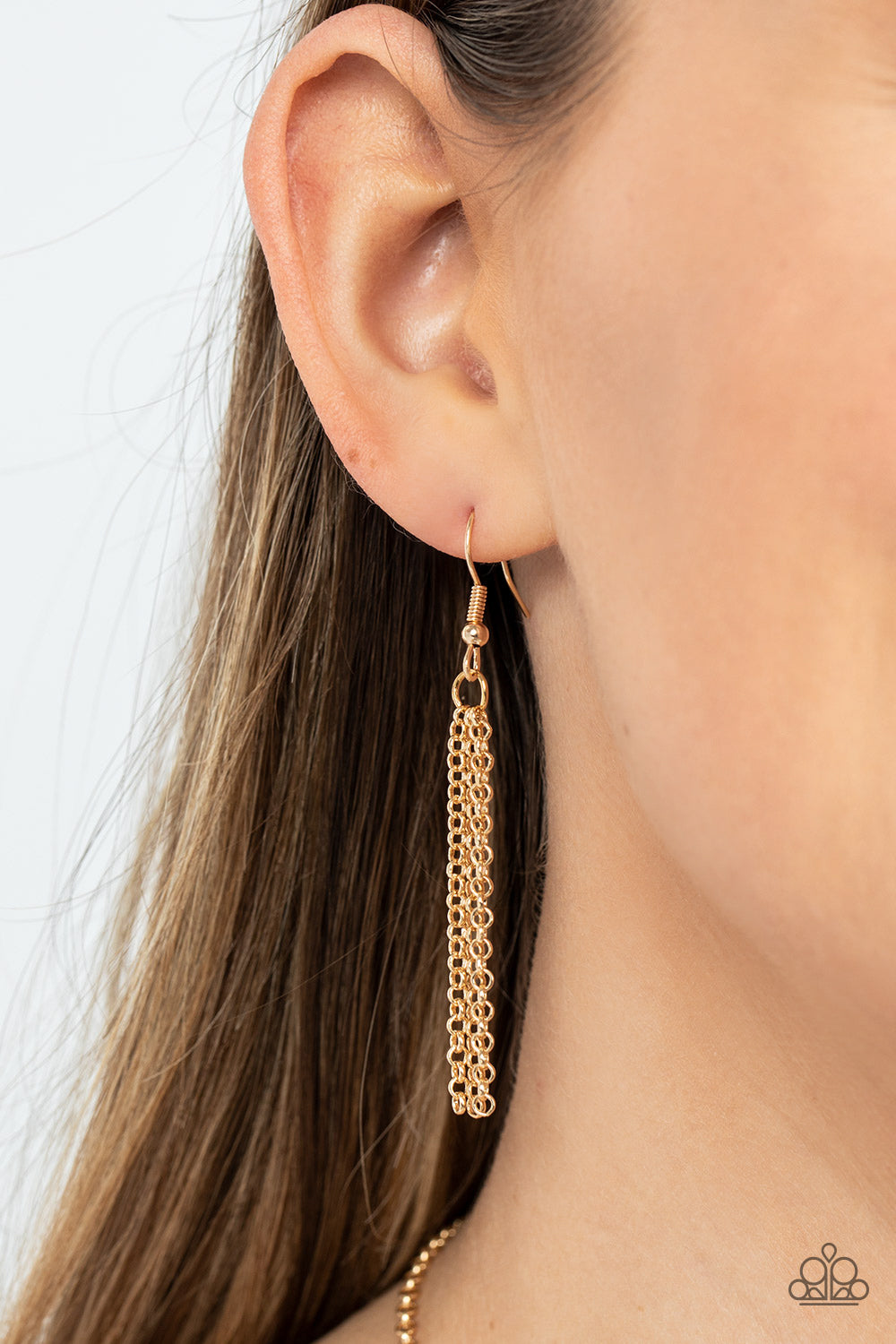 Paparazzi Accessories Heart Full of Faith - Gold Dotted with a dainty white rhinestone, a gold heart charm swings freely inside of a heart-cutout gold frame. Stamped in the word, "Faith," the inspirational pendant falls just below the collar for a sentime