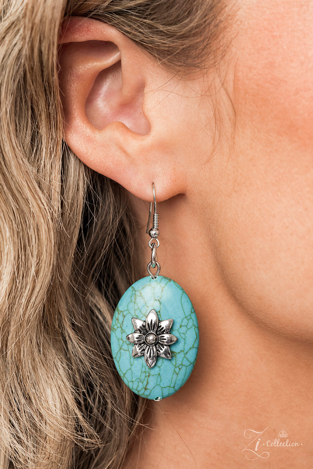 Paparazzi Accessories Bountiful Strands of oversized silver chain links and rounded box chain in the same metallic sheen, drape into dramatic layers across the chest, creating a boisterous collision of texture. Smooth turquoise stones, chiseled into large
