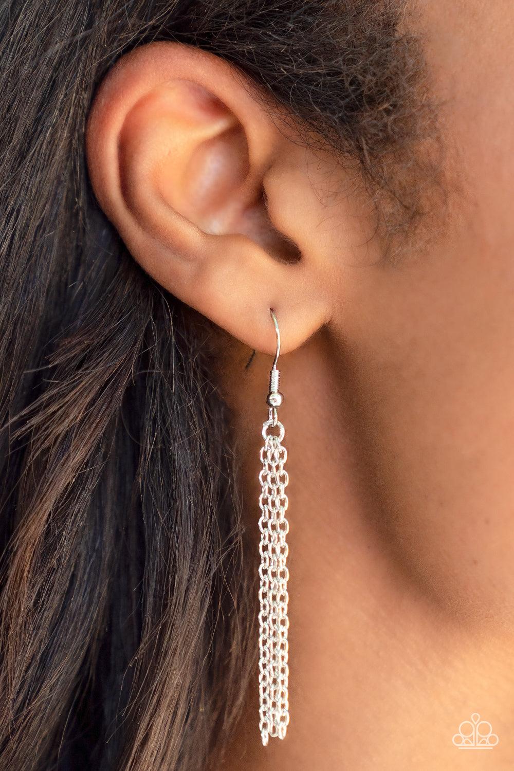 Paparazzi Accessories Celestial Essence - Multi Featuring a reflective focal point and an exaggerated faceted surface, a dramatically oversized, iridescent gem sparkles at the bottom of a lengthened silver chain for an out-of-this-world kind of dazzle. Fe