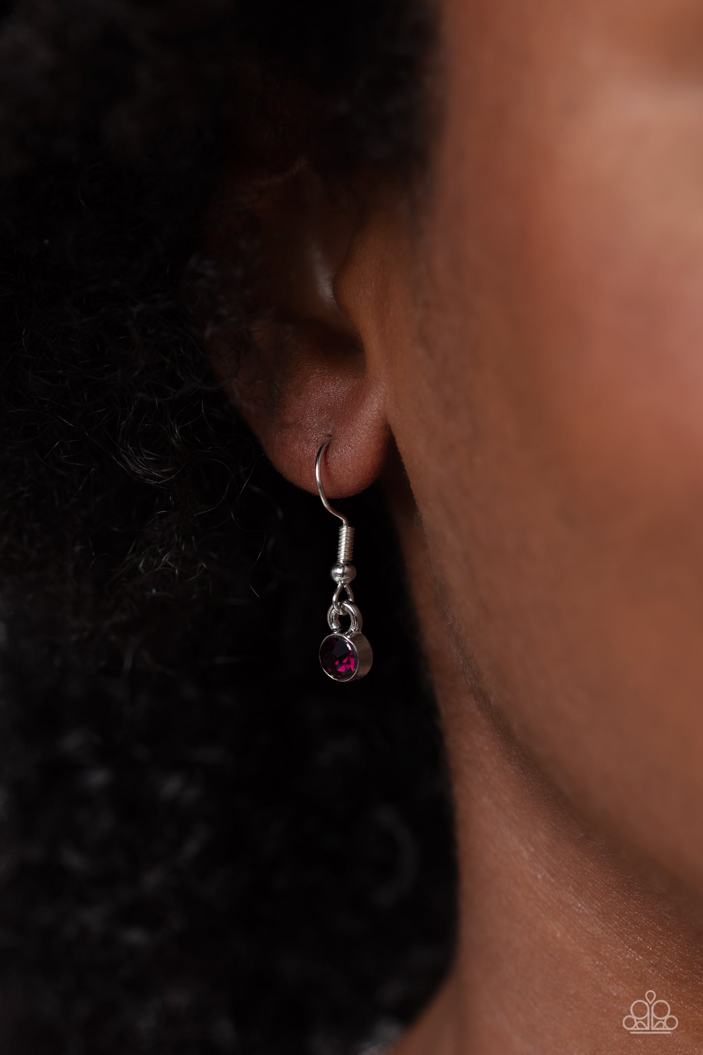 Paparazzi Accessories Cant BUTTERFLY Me Love - Purple A silver butterfly, dotted in dainty amethyst rhinestones, hangs from the bottom of a dainty silver chain. A smaller, airy silver butterfly appears to be in mid-flight as it's tilted to its side and be