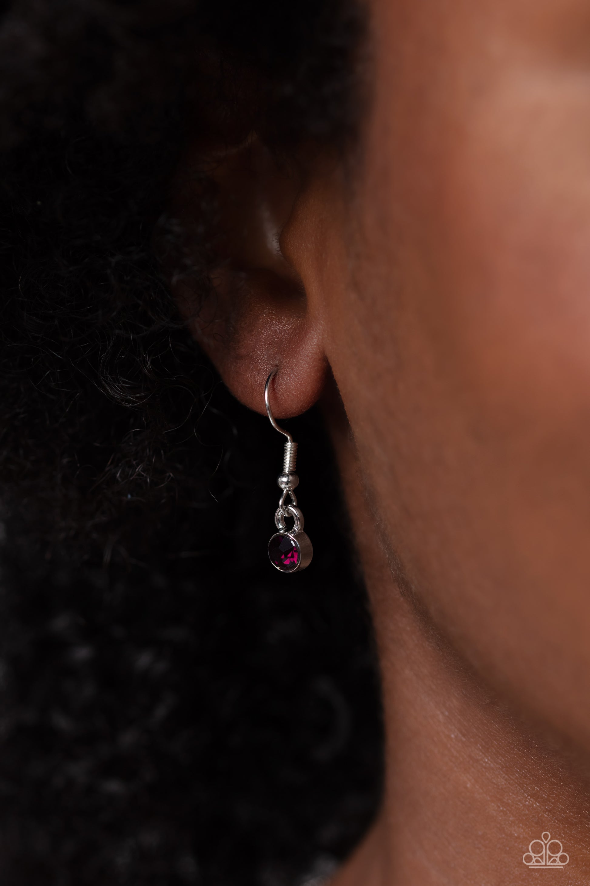 Paparazzi Accessories Cant BUTTERFLY Me Love - Purple A silver butterfly, dotted in dainty amethyst rhinestones, hangs from the bottom of a dainty silver chain. A smaller, airy silver butterfly appears to be in mid-flight as it's tilted to its side and be