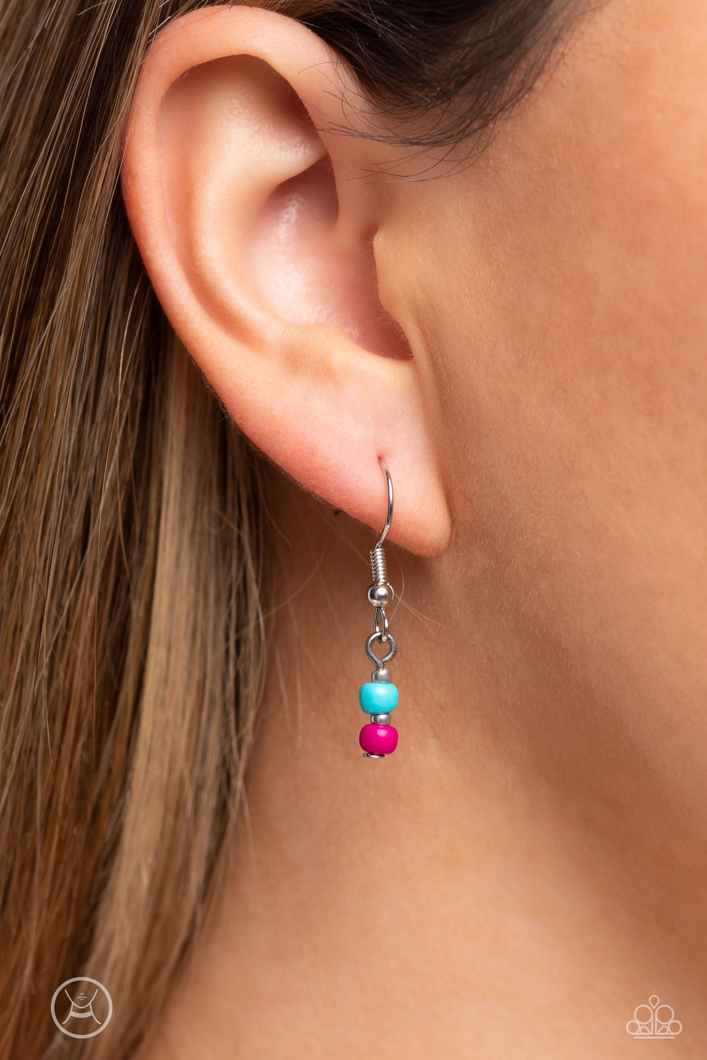 Paparazzi Accessories Flower Child Flair - Multi 2 Multicolored seed beads and silver accents are threaded along a wire, falling along the collar in a capricious pattern. Creating additional charm to the design, colorful seed bead flowers in varying sizes