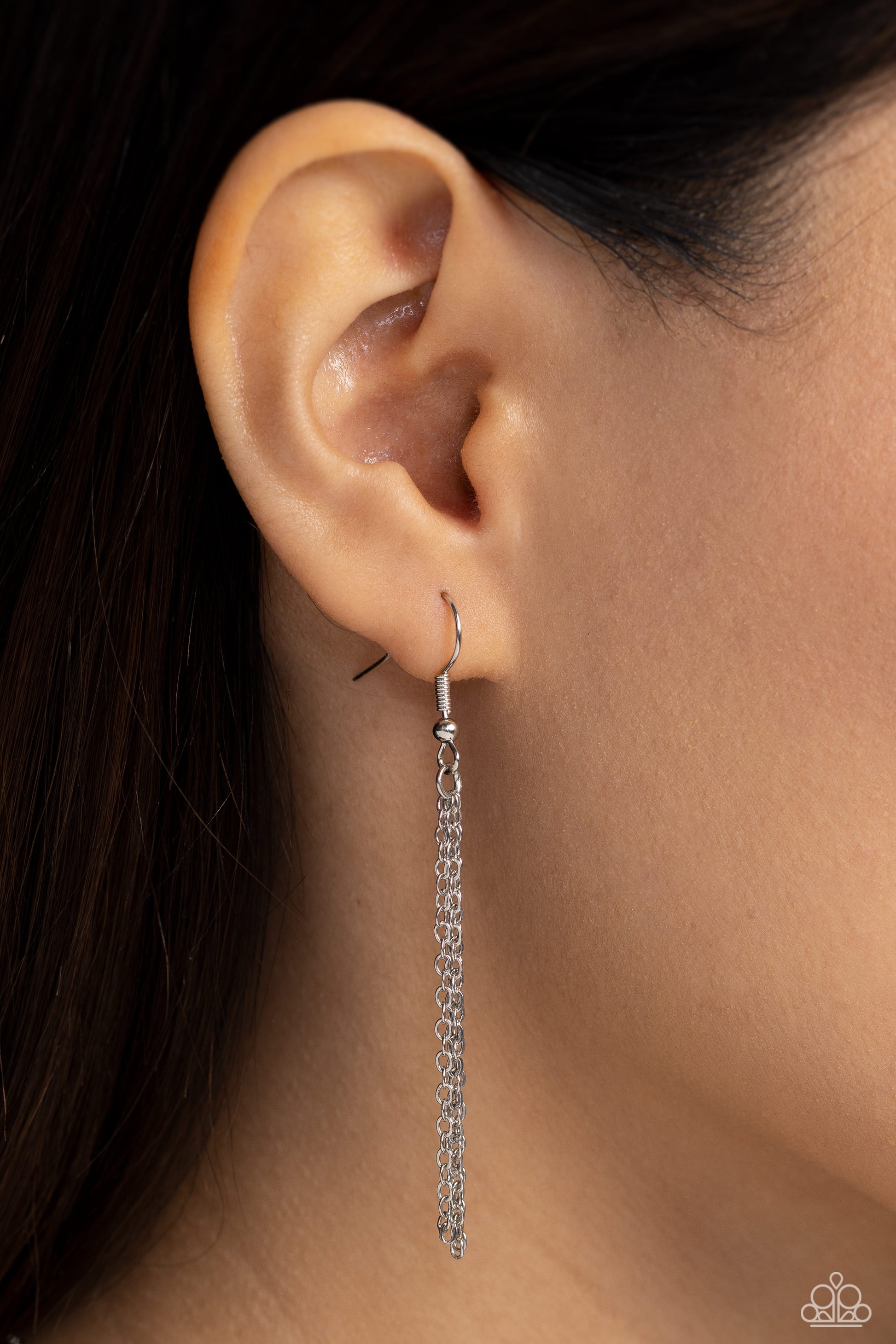 Paparazzi Accessories Leave Your Initials - Silver - D Etched in linear texture, a silver letter "D" hovers below the collar from a dainty silver chain, for a sentimentally simple design. Features an adjustable clasp closure. Sold as one individual neckla