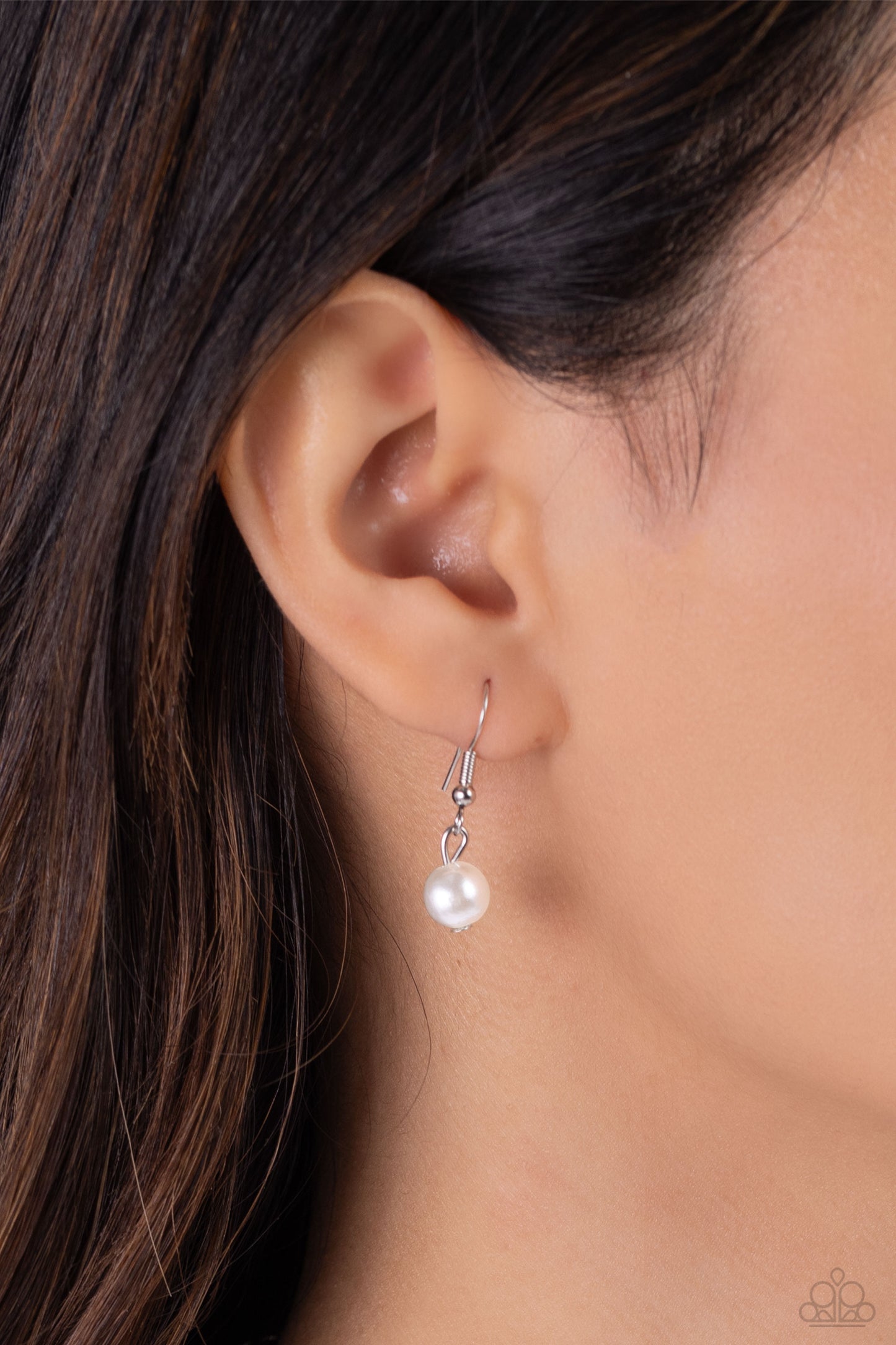 Paparazzi Accessories A SQUARE Beauty - Multi Featuring silver square fittings, white rhinestones cascade into two layers below the collar adding glitzy movement to the sparkling centerpiece. Infused along the uppermost chain, a glitzy collection of pearl