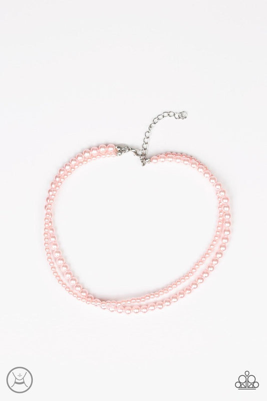 Paparazzi Accessories Ladies Choice - Pink Varying in size, two strands of dainty pink pearls wrap around the neck for a refined look. Features an adjustable clasp closure. Jewelry