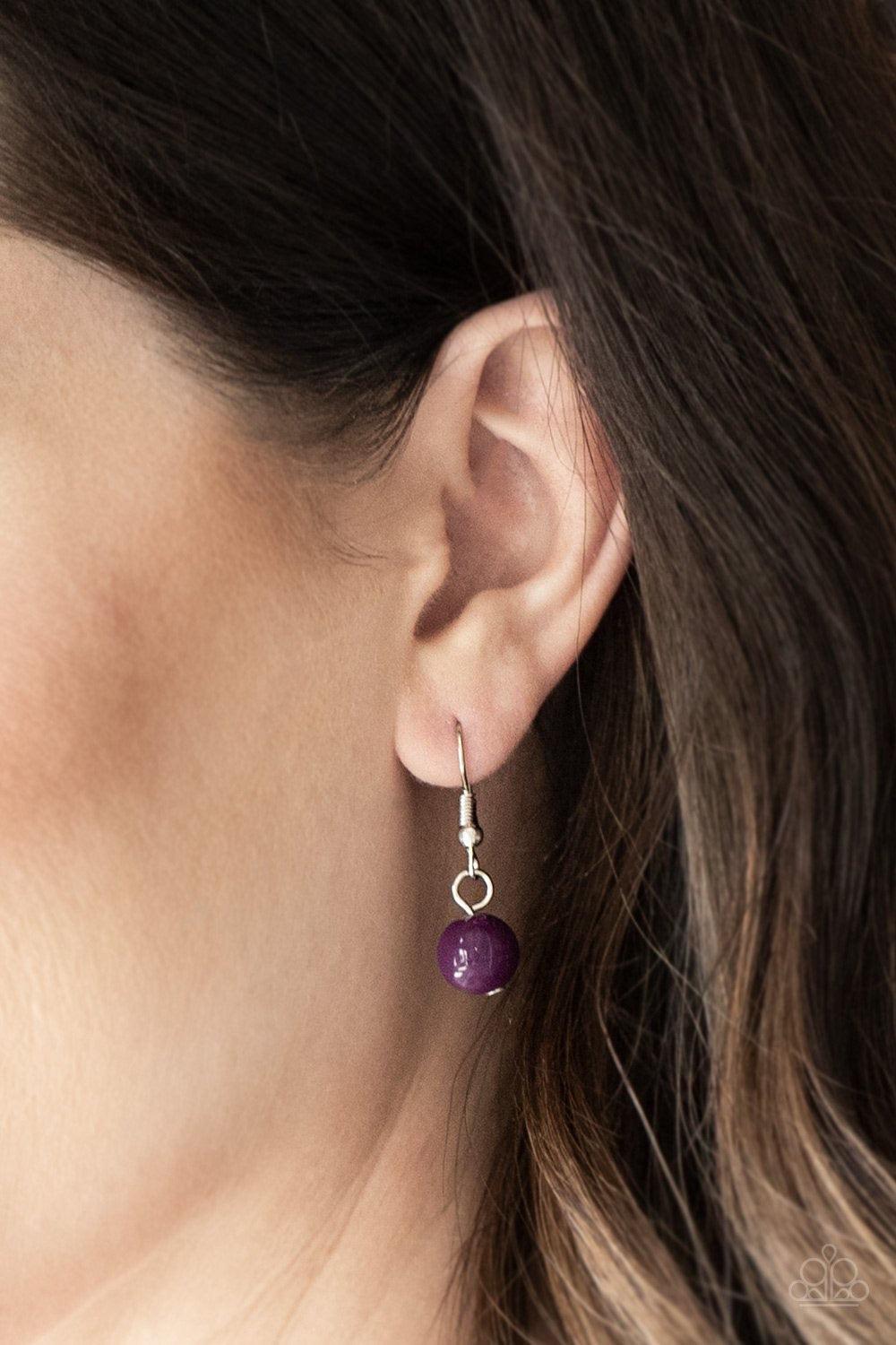 Paparazzi Accessories Me-dallions, Myself, and I - Purple Infused with shiny plum beaded centers, ornate floral stamped frames link below the collar for a colorfully, seasonal look. Features an adjustable clasp closure. Sold as one individual necklace. In