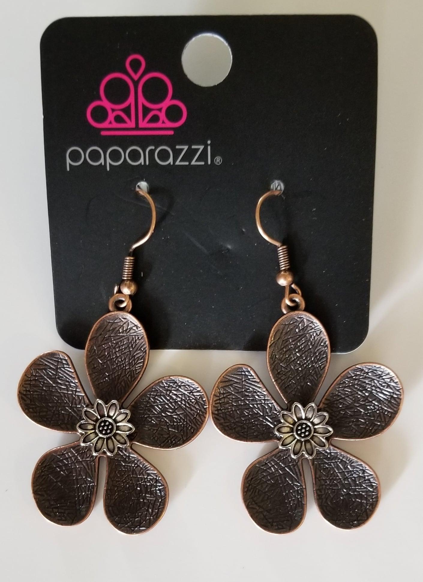 Paparazzi Accessories Fresh Florals ~Copper FF Exclusive May 2021 Earrings