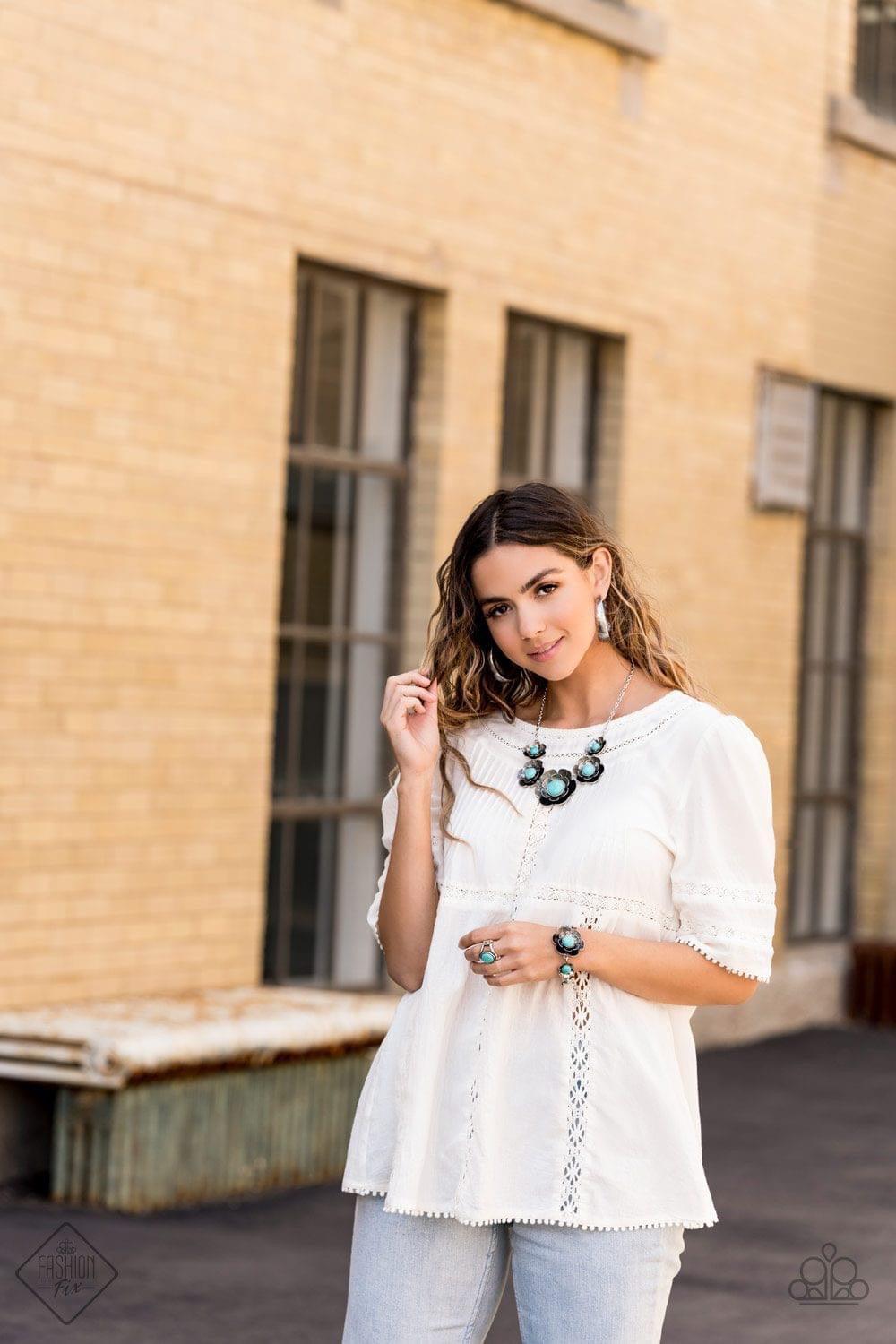 Paparazzi Accessories Simply Santa Fe: FF July 2020 Earthy, desert-inspired designs are what the Simply Santa Fe collection is all about. Natural stones, indigenous patterns, and vibrant colors of the Southwest are sprinkled throughout this trendy collect