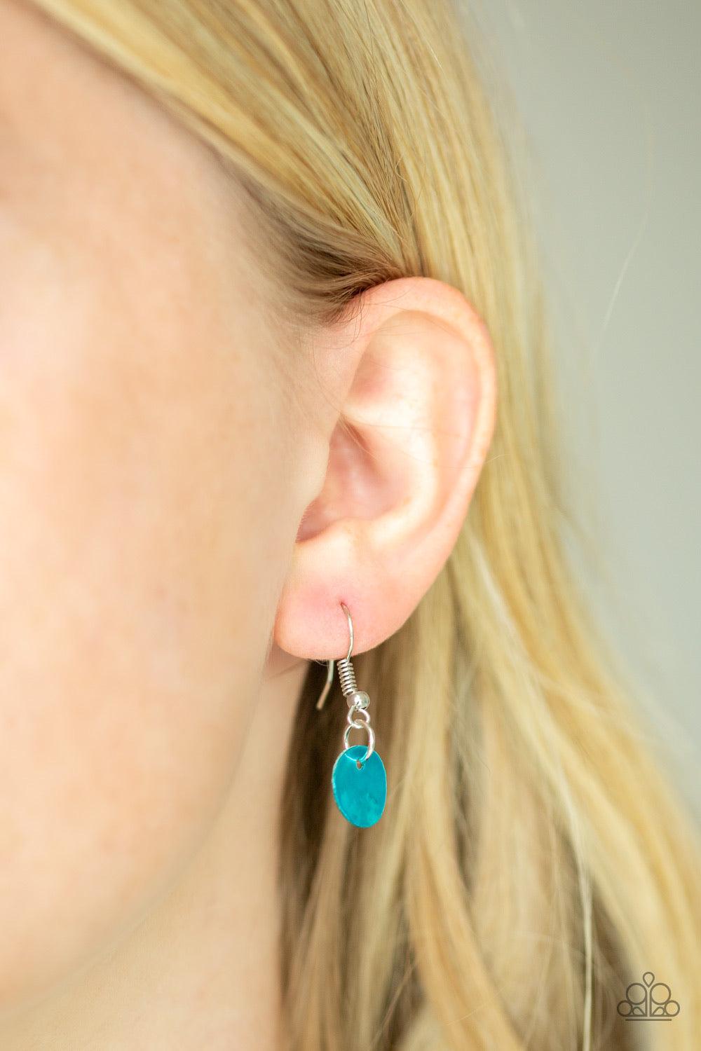 Paparazzi Accessories Ask And You SHELL Receive - Multi Infused with doubled silver chains, a row of glistening silver hoops connect below the collar. Multicolored shell-like discs and airy silver hoops swing from the bottom, creating a summery fringe. Fe
