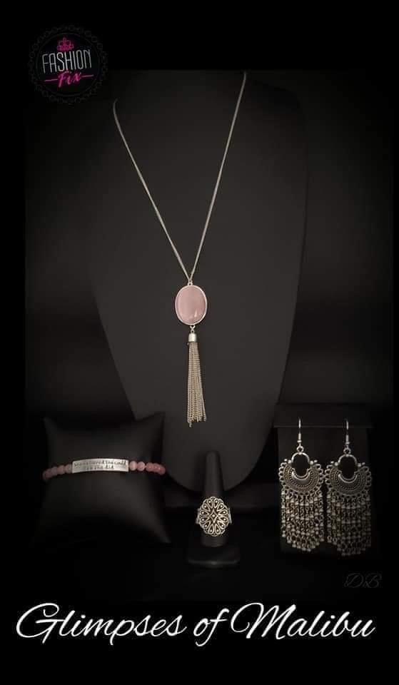 Paparazzi Accessories Glimpse of Malibu: FF October 2019 The Glimpses of Malibu collection was created with inspiration from the styles of Malibu, CA. Styles in this Trend Blend will feature fun, livable fashion with an upscale flavor. The color are usual