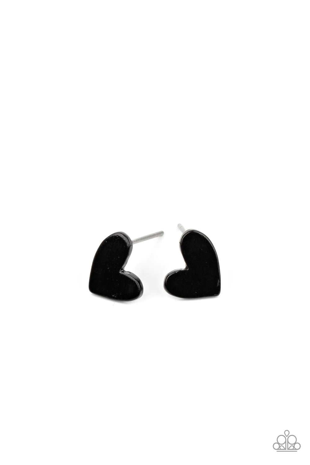 Paparazzi Accessories Starlet Shimmer Earrings #26 These colorful heart earrings vary in shades of purple, red, pink, green, black, yellow, and blue. Earrings attach to standard post-back fittings. Jewelry
