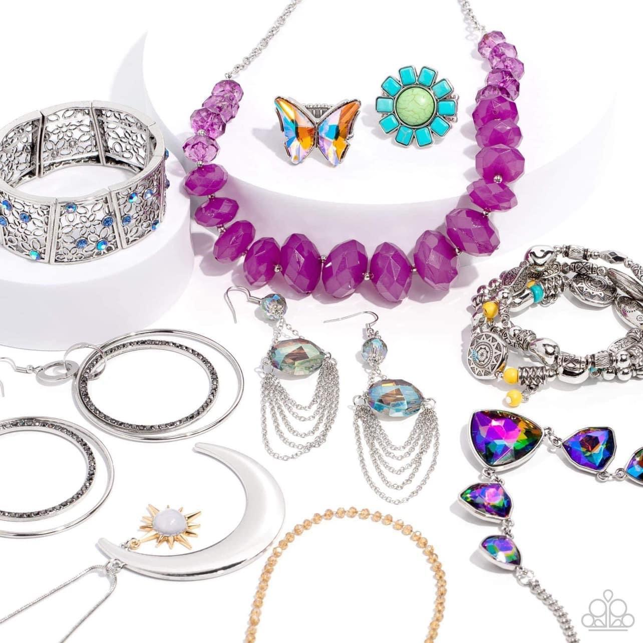 Paparazzi Accessories July 2022 Summer Pack - Multi Summer Party Pack; Various pieces Jewelry Sets