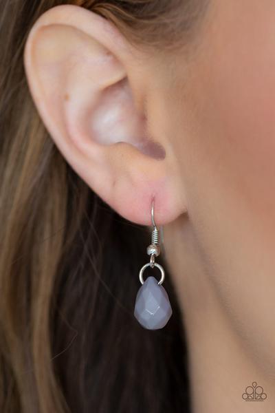 Paparazzi Accessories Melting Ice Caps - Silver Featuring sparkling faceted finishes, layers of smoky, opaque, and gray teardrop beads cascade below the collar for a whimsical ombre effect. Features an adjustable clasp closure. Sold as one individual neck