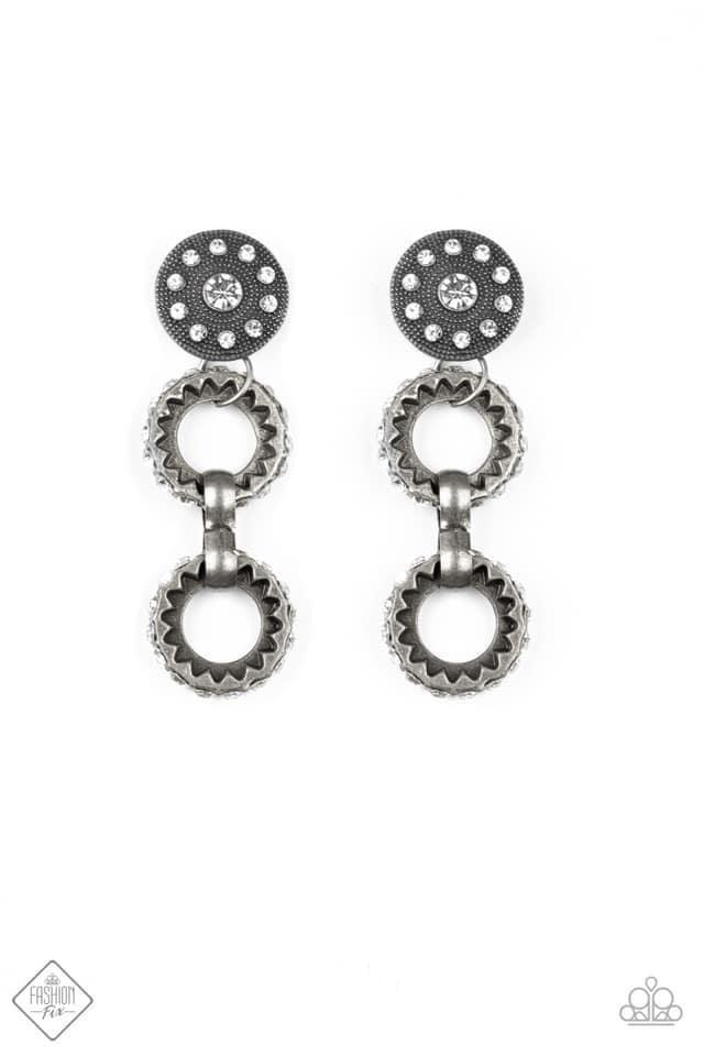 Paparazzi Accessories Magnificent Musings: FF February 2020 Inspired by the magnificent Mile in Chicago, the Magnificent Musings trend blend mixes classic trends with urban elements giving it an industrial vibe. The four piece set includes one of each acc