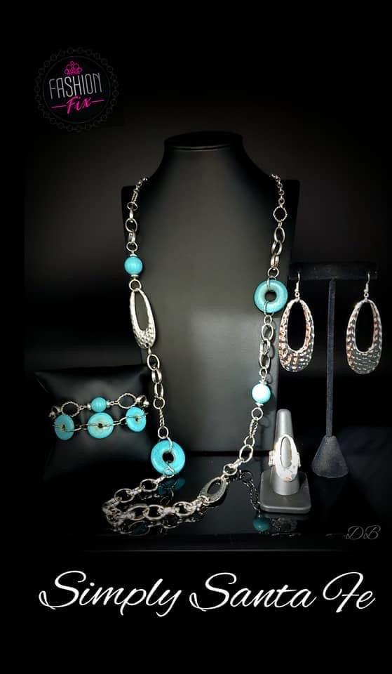 Paparazzi Accessories Simply Santa Fe : FF September 2019 Earthy, desert-inspired designs are what the Simply Santa Fe collection is all about. Natural stones, indigenous patterns, and vibrant colors of the Southwest are sprinkled throughout this trendy c