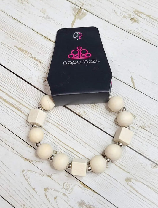 Paparazzi Accessories Timber Trendsetter - White 12/7/22: Quick Live Jewelry