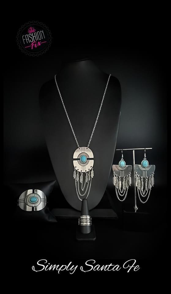 Paparazzi Accessories Simply Santa Fe: FF June 2020 Earthy, desert-inspired designs are what the Simply Santa Fe collection is all about. Natural stones, indigenous patterns, and vibrant colors of the Southwest are sprinkled throughout this trendy collect