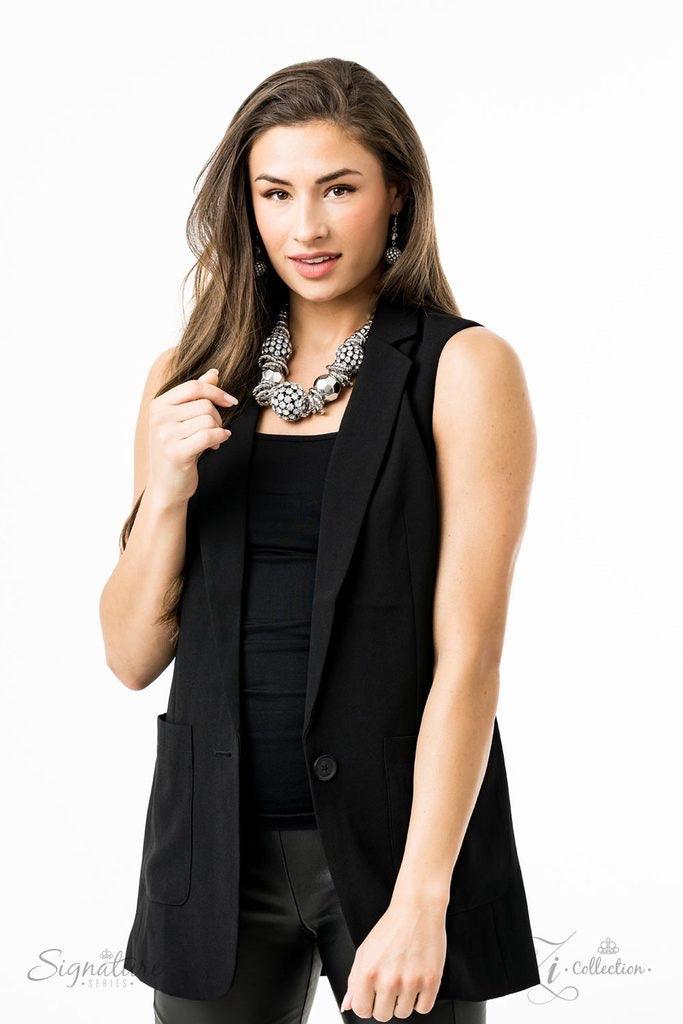 Paparazzi Accessories The Barbara 💗ZiCollection $25💗 Oversized beads encrusted in rhinestones collide with textured silver hoops and large faceted silver beads in this jaw-dropping piece. The metallic accents and shimmering spheres increase in size as t