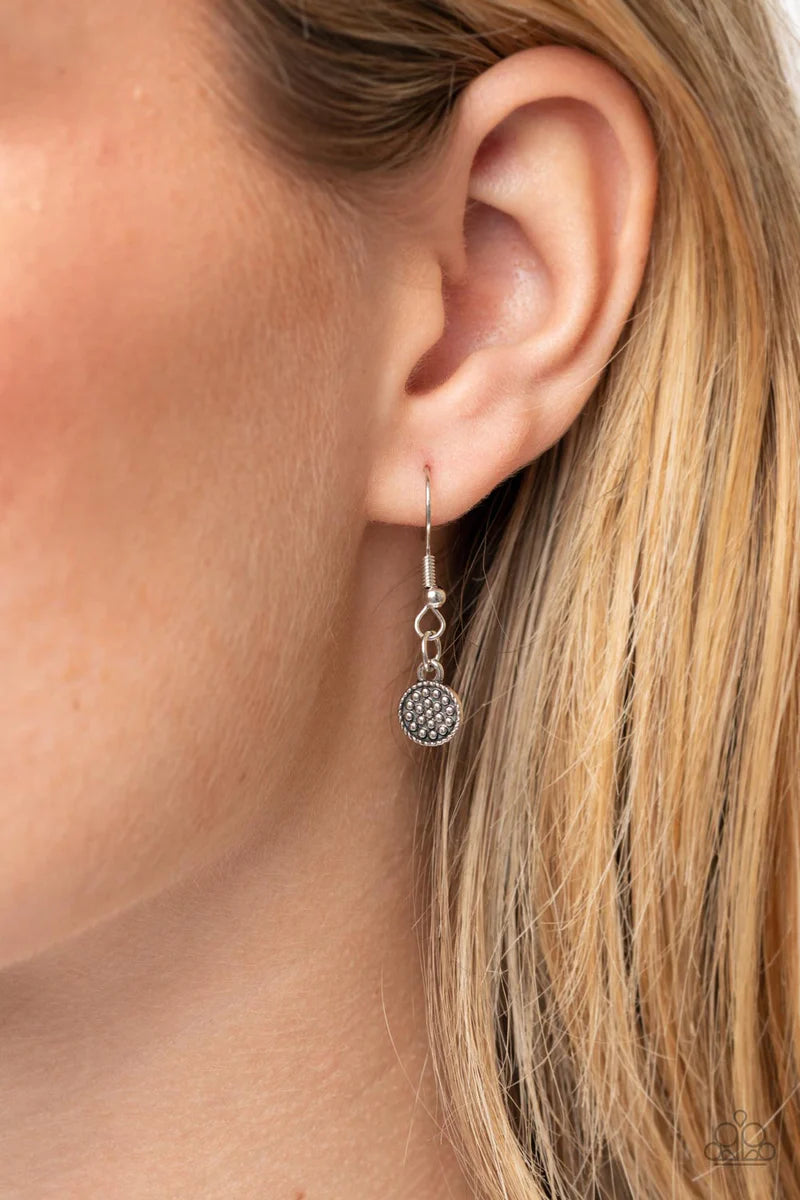 Paparazzi Accessories Self DISC-overy - Multi Embossed in a dotted motif, a rustic collection of warped silver and brass discs ruggedly links below the collar for an artisan inspired fashion. Features an adjustable clasp closure. Sold as one individual ne
