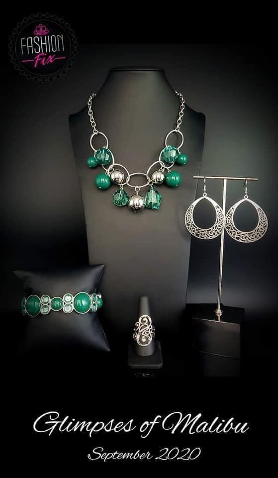 Paparazzi Accessories Glimpse of Malibu: FF September 2020 The Glimpses of Malibu collection was created with inspiration from the styles of Malibu, CA. Styles in this Trend Blend will feature fun, livable fashion with an upscale flavor. The color are usu