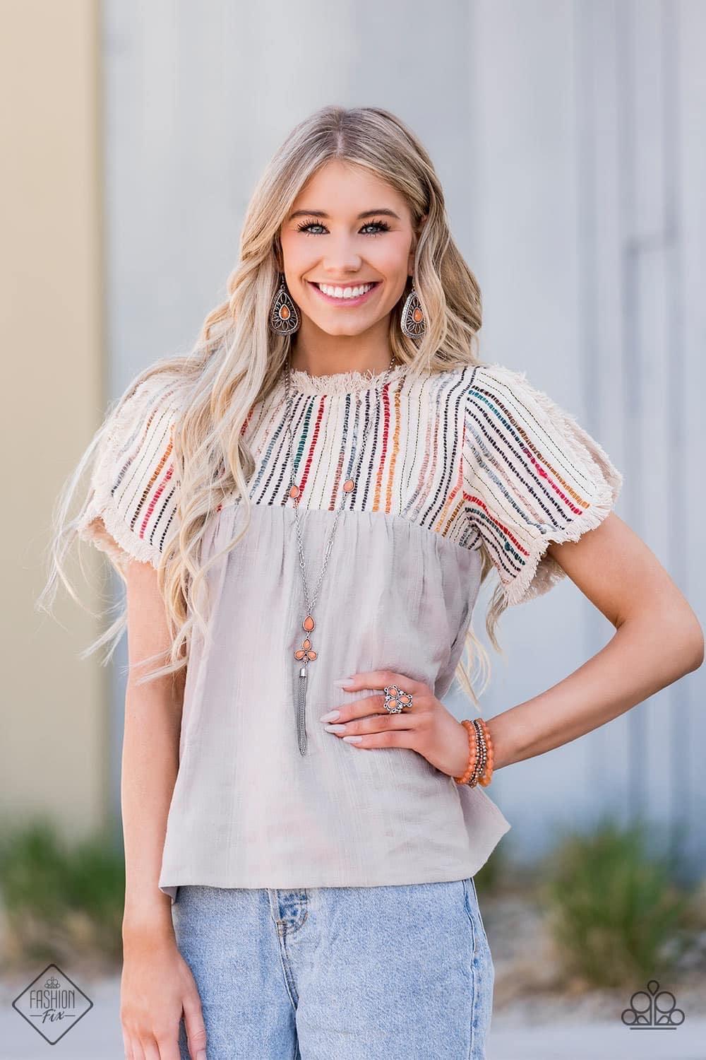 Paparazzi Accessories Glimpse of Malibu: FF June 2020 The Glimpses of Malibu collection was created with inspiration from the styles of Malibu, CA. Styles in this Trend Blend will feature fun, livable fashion with an upscale flavor. The color are usually
